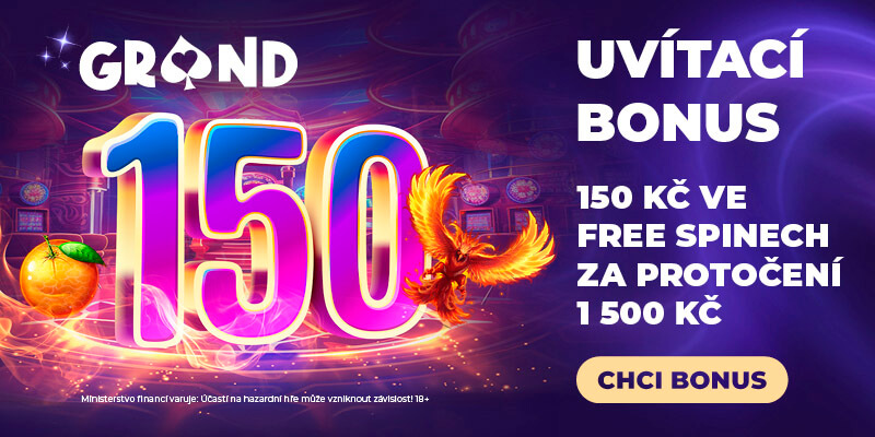 Získejte v online casinu Grandwin free spiny za protočení 1 500 Kč