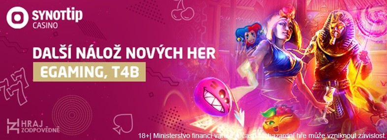 Novinky od e-gaming a Tech4bet v casinu SYNOT TIP