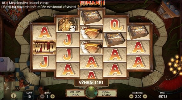 20 free spinů do hry Jumanji v casinu Betano