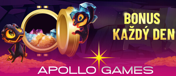 Bonus každý den v online casinu Apollo Games