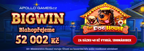 Vysoká výhra na online automatu v casinu Apollo Games