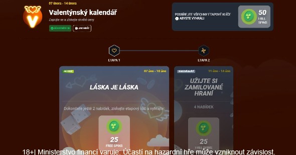 Valentýnský kalendář u Betana - 2 etapy