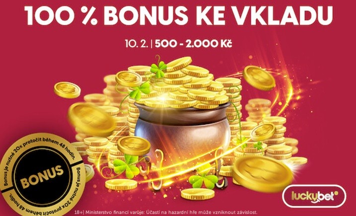 Získejte LuckyBet 100% vkladový bonus.