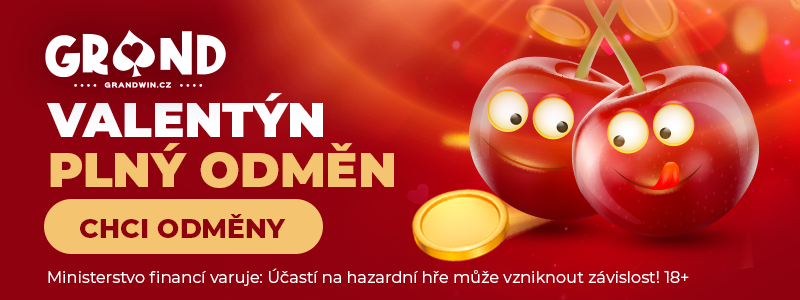 Grand Valentýn plný odměn nabídne peněžní bonus i free spiny