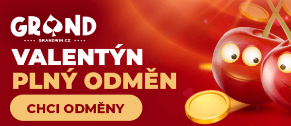 Grand Valentýn plný odměn nabídne peněžní bonus i free spiny