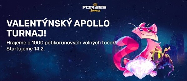 Valentýn ve Forbes casinu nabídne turnaj s dotací 1 000 free spinů