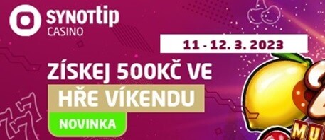 Získejte o víkendu u SYNOT TIPu bonus 500 Kč na hře víkendu