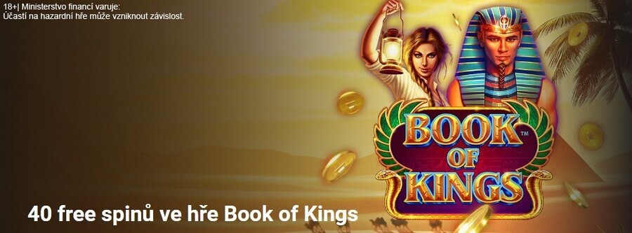 Získejte free spinů do hry Book of Kings 