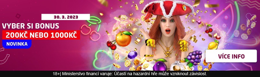 Získejte pouze dnes MINI a MAXI bonus v SYNOT TIP casinu.