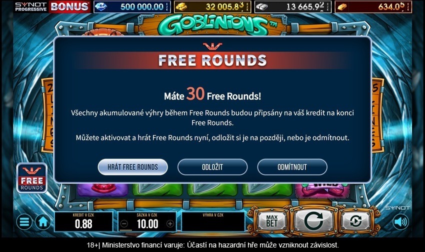 Klikni a odehraj 30 free spinů ve hře Goblinions.