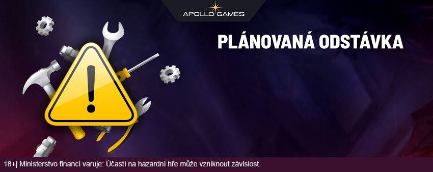 Ilustrační obrázek plánované odstávky v&nbsp;online casinu Apollo
