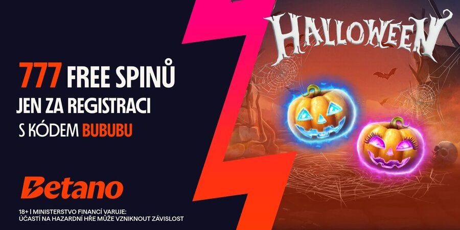 Do 31. října běží v&nbsp;Betanu registrační promo kód BUBUBU s&nbsp;odměnou 777 free spinů