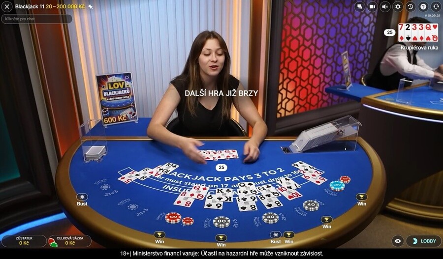 Live casino s klasickým blackjack stolem u Tipsportu. Live casino s klasickým blackjack stolem u Tipsportu.