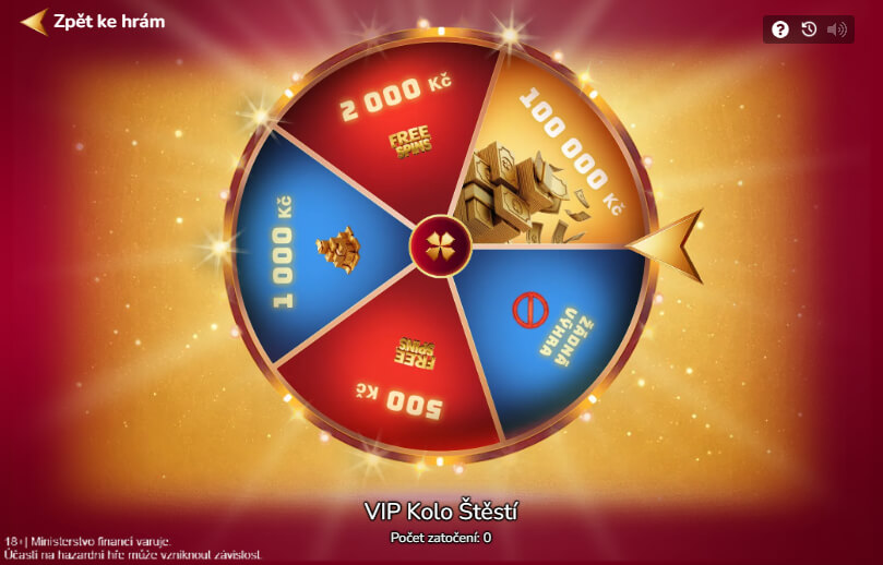 VIP kolo štěstí v&nbsp;LuckyBet casinu