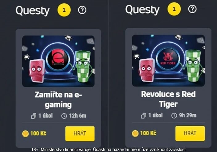 Sazka Bonusomat: hrajte Questy pro více odměn