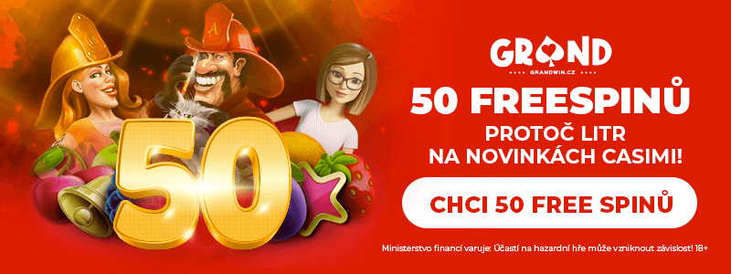 Získejte 50 free spinů v casinu Grandwin