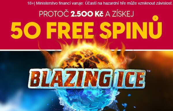Užijte si 50 free spinů ve hře Blazing Ice