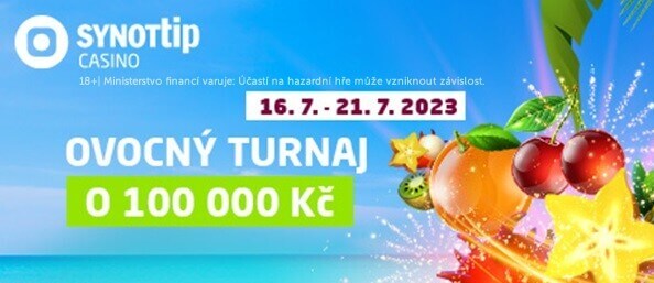 Zahrajte si v SYNOT TIP casinu Ovocný turnaj s dotací 100 000 Kč