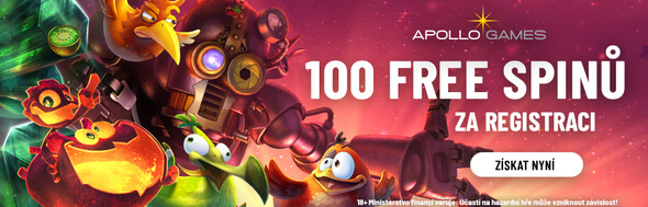 Apollo casino no deposit bonus – 100 free spinů za registraci