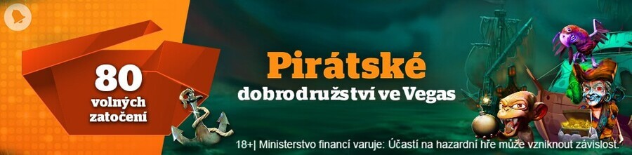 Pirátské dobrodružství a 80 free spinů