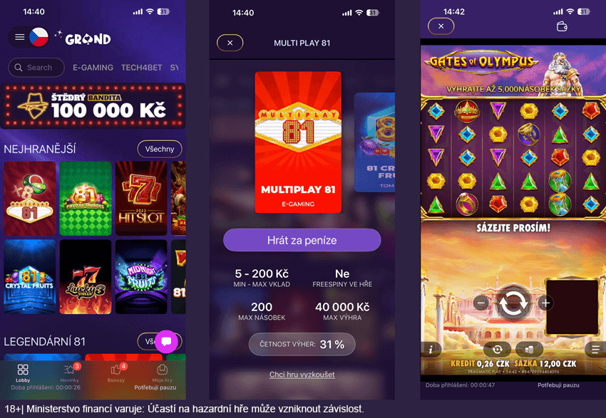 Grandwin Aplikace je velmi propracovaná a nabízí mnoho výhod