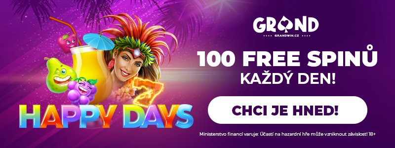 Získejte s Happy Days od Grandwin denní bonus až 100 free spinů