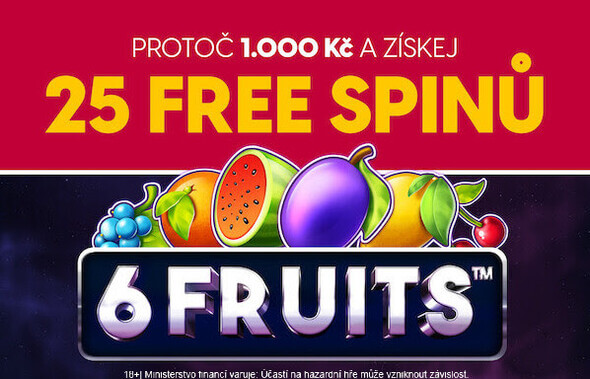 25 free spinů za sázky v hodnotě 1 000 Kč