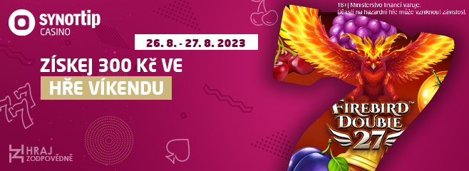 Víkendové akce v SYNOT TIP: Bonus s hrou víkendu a casino turnaje