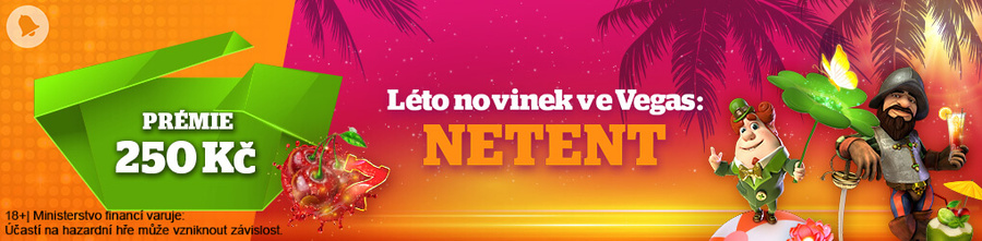 Léto NetEnt novinek ve Vegas přinese 250 Kč bonus i free spiny