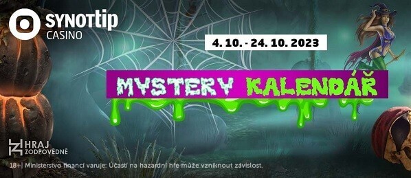 Říjnový Mystery kalendář v SYNOT TIP nabídne až 21 denních bonusů