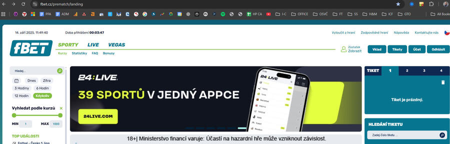 fBET (forBET) aplikace: stáhněte si 24live