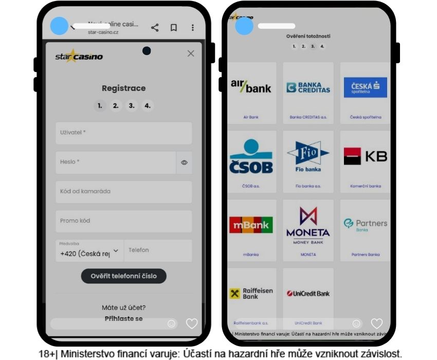 Registrace a&nbsp;BankID u&nbsp;Star Casina online