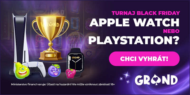 Black Friday turnaj v Grandwin casinu o PS 5 a Apple Watch