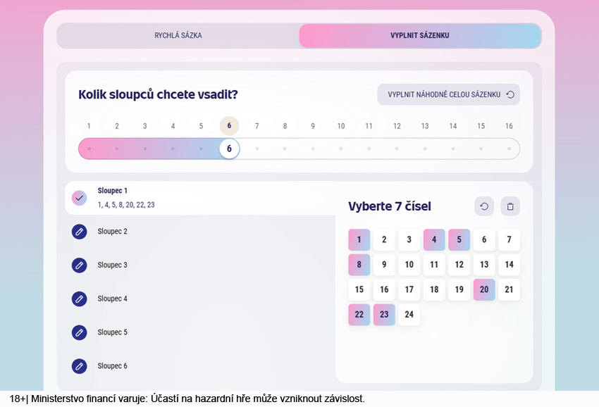 Jak vypadá tiket do loterie Mini renta od Sazky?