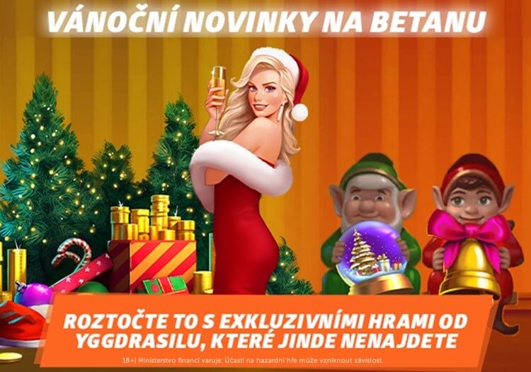 Vánoční novinky od Yggdrasilu v casinu Betano