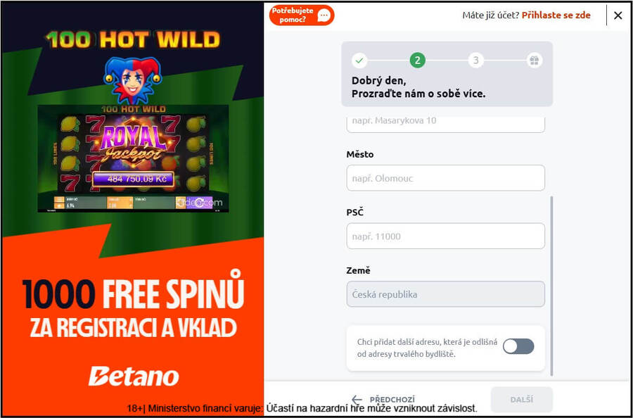 Registrace v Betano casinu je možná pouze s BankID