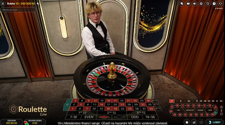 Live casino s živou ruletou u Fortuny