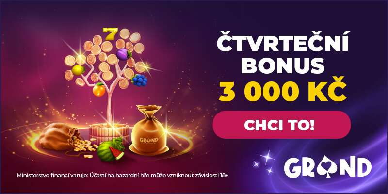 Čtvrteční bonus až 3 000 Kč ve free spinech