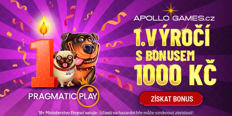Bonus 1 000 Kč v online casinu Apollo Games