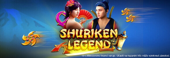 Vyzvedněte si 10 free spinů ve hře Shuriken Legend v casinu Merkur