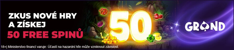 50 free spinů denně za hru na novinkách