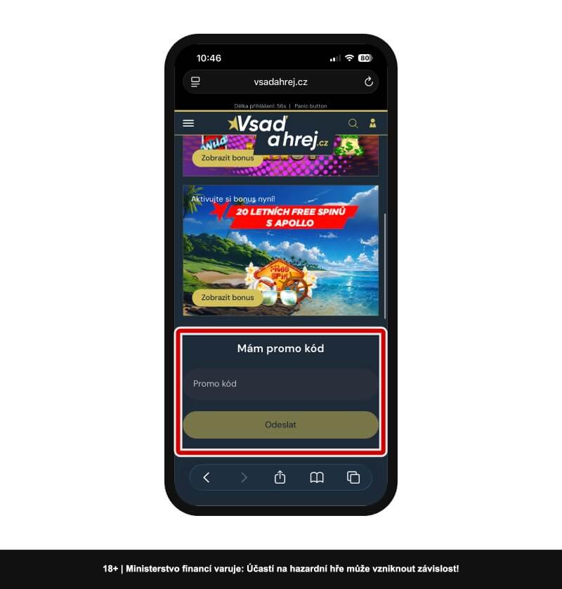 Vsaď a&nbsp;hrej promo kód