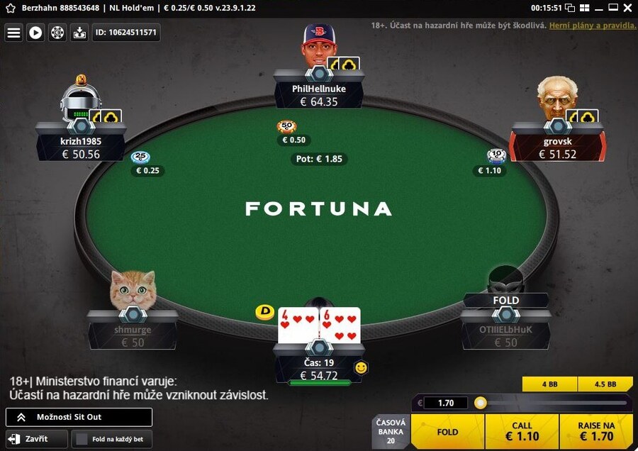 Online pokerová herna Fortuna Poker