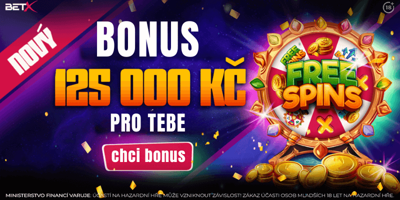 BetX bonus 125 000 Kč