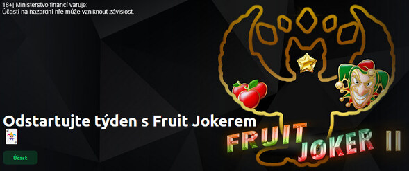 Dnešní free spiny Betano – 15 otoček na Fruit Joker 2