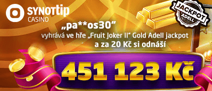 SYNOT TIP rekordní Adell jackpot