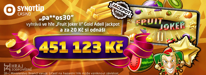 SYNOT TIP rekordní Adell jackpot