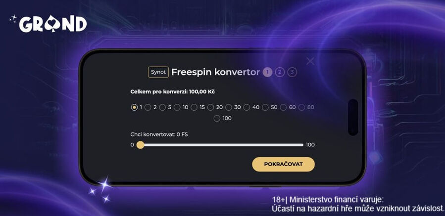 FREESPIN KONVERTOR v online casinu Grandwin