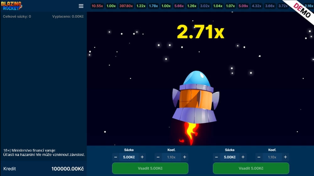 BetX jako první casino v ČR nabídlo unikátní Crash Hry