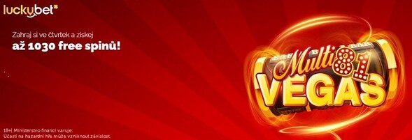 Získejte dnes free spin bonus až 1 030 free spinů u LuckyBetu
